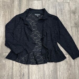 Connected Apparel Black Lace Jacket